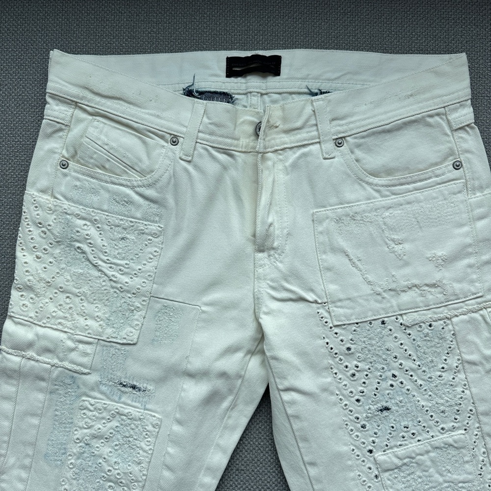 Diesel Black Gold White Boyfriend Jeans with Embellished Patterns